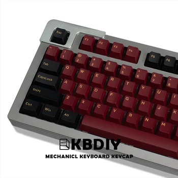 KBDiy GMK Red Samurai PBT Keycaps Череша Профил Двоен Изстрел Черно-Червени Капачки за комбинации Набор от Потребителски Капачки за Механична геймърска клавиатура
