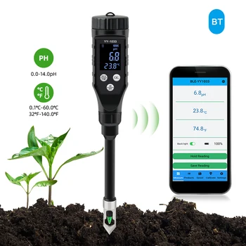 LCD дигитален тестер за PH на почвата 2 в 1, тестери температура на почвата/PH, детектор на почвата за засаждане в градината, тестер, температура на почвата, устройство за откриване на почвата