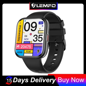 LEMFO, Нови умен часовник DV03 за мъже и жени, NFC, Bluetooth, гласов асистент с изкуствен интелект, спортни часовници с 1,91-инчов HD екран, умни часовници