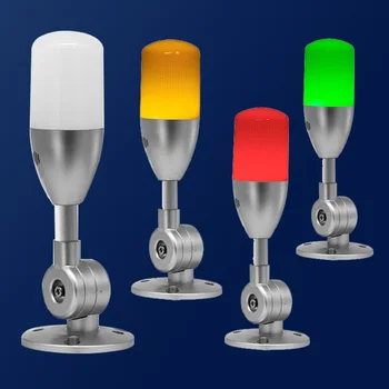 Led 3-цветен в 1 Слой Сигналната лампа за инструменти, металообработващи машини, Сигналната лампа със сгъваем основание и един сигнал DC24V