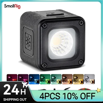 Led Видеосвет, SmallRig Водоустойчив Преносим Светлинното Комплект Mini Cube с 8 Цветни филтри за смартфони, екшън и огледално-рефлексни фотоапарати