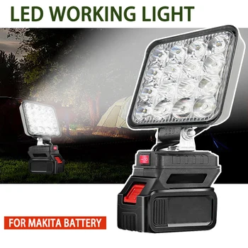 Led лампа на батерии Makita 4 инча за Преносими прожектори Безжичен за работа на открито, Риболов Ръчен Авариен инструмент Светлина