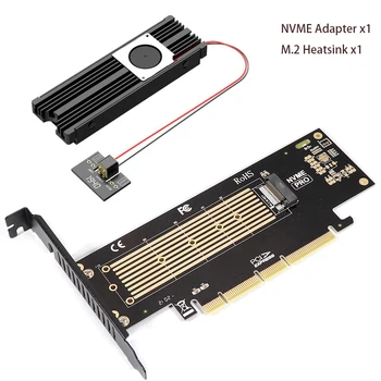 M. 2 Адаптер NVME PCIE за M2 NVME 22110 SSD M2 PCIE X4 Карта за разширение Адаптер NVMe за PCI Express с Алуминиев радиатор