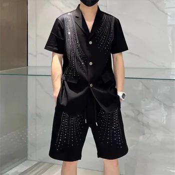 M-4XL!! лято 2023, нова корейска версия на модния дизайн, костюм с къси ръкави 