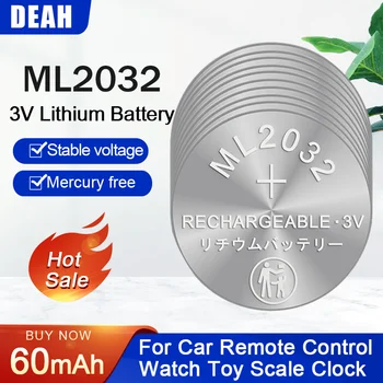 ML2032 3V Литиева Акумулаторна Батерия Замества CR2032 CR 2032 DL2032 ECR2032 За Дънната платка на дистанционното Управление Бутон Монетная Клетка