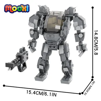MOOXI Movie AMP Робот Mecha Фигурка Модел Блок Строителство Тухла Развитие играчка За деца 3D Подарък Сглобяване на детайли MOC1149