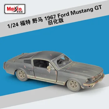 Maisto Леене под налягане 1: 24 Мащаба 1967 Ford Mustang GT-Стара Версия Моделиране Сплав Американски Мускул Купе Модел Автомобил Колекция от Играчки Подарък