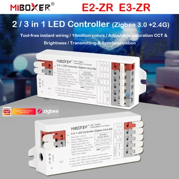 Miboxer E2-ZR E3-ZR 2 3 в 1 led Контролер Zigbee 3,0 + 2,4 G Одноцветный/Double white/RGB/RGBW/RGB + CCT led лента с Димер