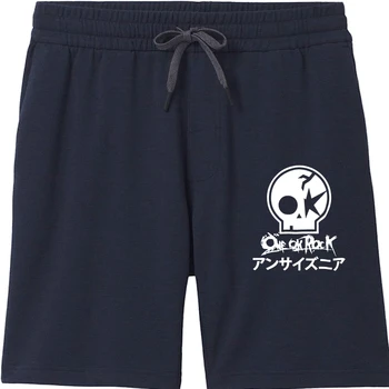 New One Ok Rock Skull, Обикновени черни гащета от чист памук, за мъже, Мъжки къси панталони, Мъжки къси Панталони, стръмни летни шорти за мъже