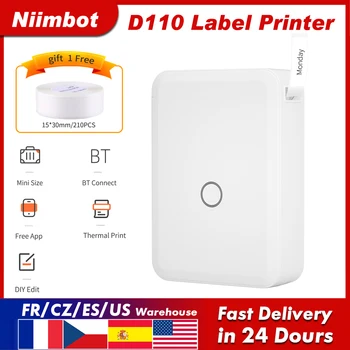 Niimbot D110 Мини Преносим Термотрансферен печат Безжична Bluetooth Джобен принтер за етикети Машина За Производство на етикети Джобен принтер