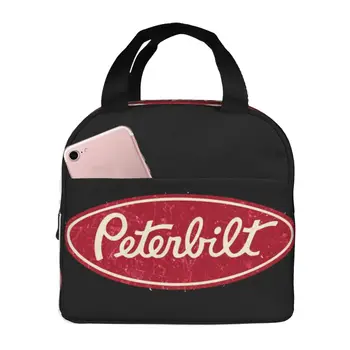 Peterbilt Truck Racing Реколта Изолирани чанти за обяд, чанти за пикник, термоохладитель, Обяд-бокс, чанта за обяд за жени, Работа, деца, училище