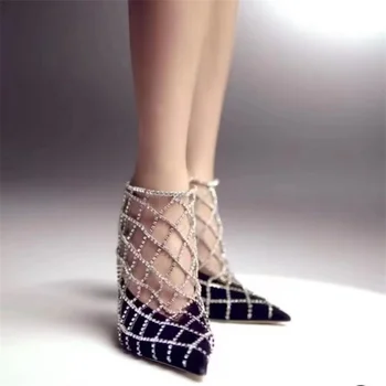 QQ6021 Оригиналното качество, дамски обувки на висок ток, високо качество, Нов стил, модни дамски обувки на висок ток