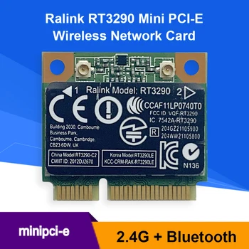 RT3290 150 Mbps безжична мрежова карта 2,4 Ghz, Bluetooth съвместим адаптер Wi-Fi 3.0 Half Mini PCI-E за лаптоп, преносим КОМПЮТЪР
