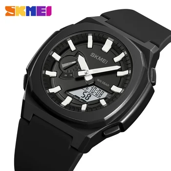 SKMEI Модерен дигитален часовник Луксозни 5-лъчева часовници Модерни Спортни Мъжки ръчен часовник с обратно броене лятното часово време Водоустойчив