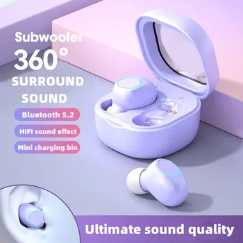 TWS Оригиналните слушалки M21 pro Bluetooth, Втулки, Безжични слушалки Bluetooth 5.2, Сензорно управление, Игрална слушалките с Шумопотискане