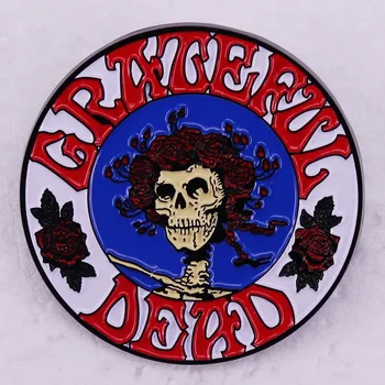 The Grateful Dead Рок-група, която е починала, Эмалированная жени, Мультяшная брошка, значка на Ревера, Бижута подарък, Забавна Скъпа мода, приятели на децата