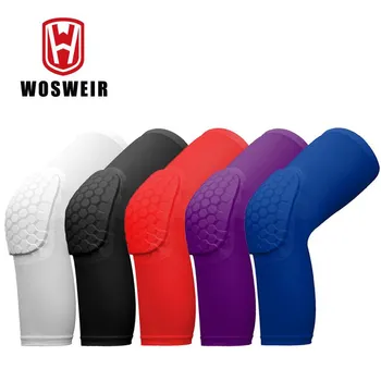 WOSWEIR 1 бр. Баскетболни Коленете, еластичен Наколенник под формата на сот, Компрессионный ръкав, Пенопластовый Бандаж, Защита на патела, Волейболно поддръжка