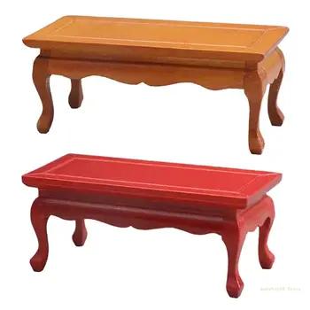 Y4UD Изискан модел на дървена маса в ретро стил, модел Мебели, реквизит за фотосесия, Мебели
