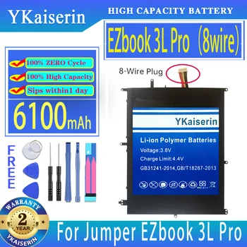 YKaiserin 6100 mah батерия за Преносим Jumper EZbook 3Л Pro HW-3487265 TH140A 3LPro (MB12)/3 Plus MB11 EZbook3 Plus Батерии