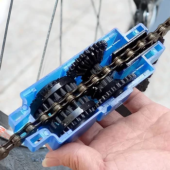 ZK30 Дропшиппинг Портативен Пречиствател на Велосипед верига Велосипедни Четки Скрубер Инструмент За измиване на Планински Велосипеди Комплект за почистване на Външни аксесоари