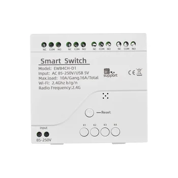 eWeLink Smart WiFi Bluetooth Преминете Релеен Модул + дистанционно Управление 85-250 В on Off Контролер 4CH 2,4 G WiFi дистанционно управление за Алекса