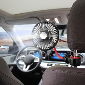 Авто Electric USB вентилатор за маркуча, 3 прехвърляне, Многоугловой Обрат, Регулируем Вентилатор на задната седалка, Безшумен Вентилатор за вентилация на задната седалка, Chiller на въздуха