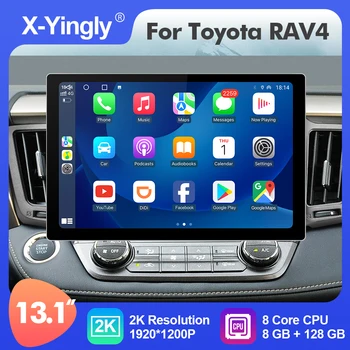 Авто Мултимедиен Стерео Радио Плеър 2K 13,1 Инча Android 12 За Toyota RAV4 4 XA40 5 XA50 2012-201 GPS 8 Основната Carplay 4G WiFi