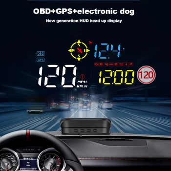 Авто Централен дисплей Автомобилен OBD Общ HUD Компютър за измерване на Скоростта на шофиране Неразрушающая модификация на интелигентен дисплей