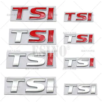 Автомобилен Стайлинг 3D TSI От Метална Сплав, Залепваща Емблема, Икона на Задния Багажник, Стикер на Крило, Стикер Моделът на Volkswagen Golf, Tiguan Passat