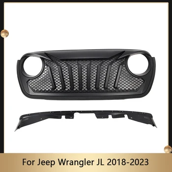 Автомобилен аксесоар Решетка за предна броня, Централна панел, Стилна Горната решетка, матово-черна за Jeep Wrangler JL 2018-2023 Решетка