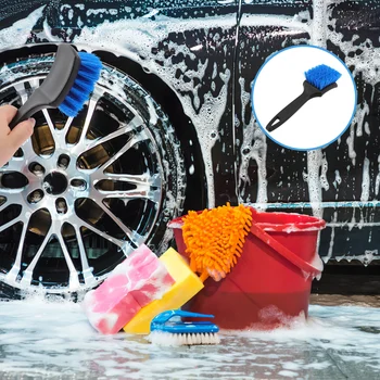Автомобилна подробно автомобилни гуми Почистване на колела Гуми Измиване на джантата на колелото на Пречистване с къса дръжка Детализирующие четки на Мотор