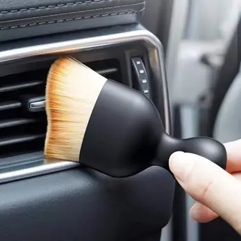 Автомобилна четка с мека четка за детайлите на интериора на колата е Ефективно средство за почистване на отработените дупки от скрита прах Автомобили четка за арматурното табло