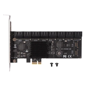 Адаптер, PCIE SA3116J 16 порта 6 Gbit/s PCI-Express X1 слот за разширителни карти SATA 3.0