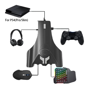 Адаптер за мобилна геймърска мишка и клавиатура, Конвертор на контролера PUBG/Call of Duty за Nintendo Switch Xbox One за Xbox 360, PS3 PS4