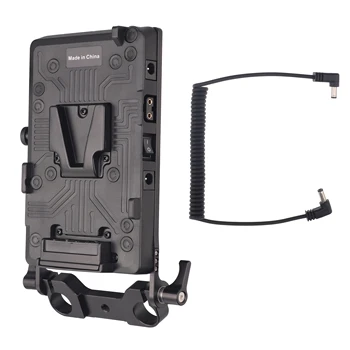 Адаптер за отделението за батерията FOTGA V-Lock D-tap, V-образна монтажна плоча за места излъчване огледално HD-камера