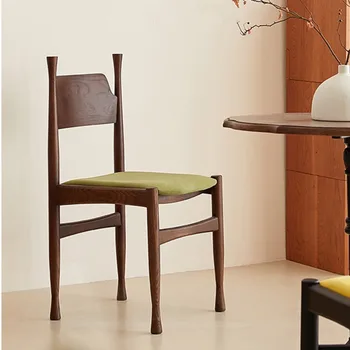 Античен маса за Хранене, стол от масивно дърво, Модерен и Лесен френски ретро Стол за почивка, Домашен Дизайнерски Творчески Скандинавски стол