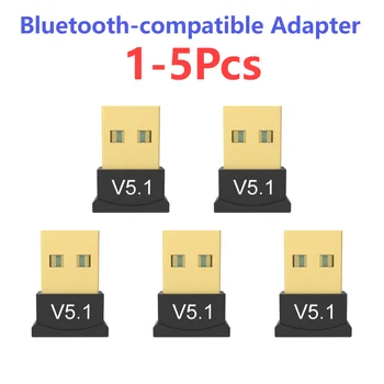Аудиоприемник Предавател хендсфри USB Аудиоадаптер DC5V Bluetooth-съвместим Приемник 5.1 за настолен компютър за преносими КОМПЮТРИ