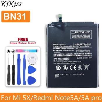 Батерия за Xiaomi, BN31, за Xiaomi Mi 5X A1, Mi5X, за Redmi Note 5A, Pro, за Redmi Y1 Lite S2 BN 31, 3000 mah песен-код