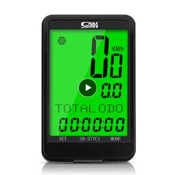 Безжичен датчик за скоростта на велосипеди, Компютърна трапезни Код, Хронометър, 8 езика, Дисплей с подсветка на голям екран, на Километража