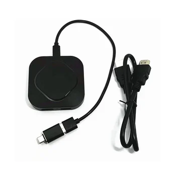 Безжична CarPlay Ai Box, автоматично обновяване на адаптера Android, GPS TV на Живо, световен телевизионен канал, HDMI изход, възпроизвеждане от USB-диск