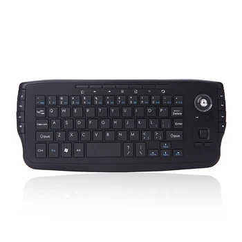 Безжична Трекбольная клавиатура Jomaa 2.4 G с тракбол и скрол Колело Mini USB Keyboard за Лаптоп TV Box Computer