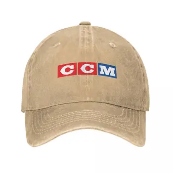 Бейзболни шапки с логото на CCM в ретро стил с хокей на лед, Модни Дънкови Шапки, Градинска Регулируема бейзболна шапка в стил хип-хоп, Ковбойская шапка унисекс