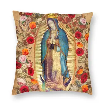 Богородица Гваделупская, Дева Мария, за Украса на своята практика за Възглавници, 3D Печат, Мексикански Католически Плакат, Възглавница за Диван