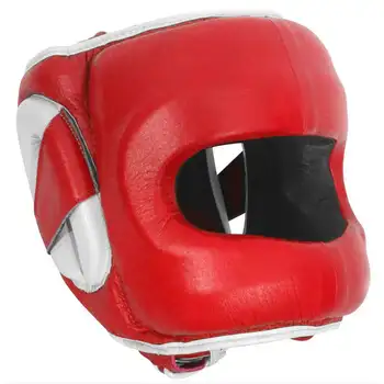 Боксовия шапка за защита на лицето, малък/среден, червен