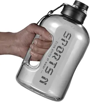 Бутилка за вода с тежести за фитнес|1700 мл Запечатани бутилка за пиене на вода за фитнес със скалата, Преносима бутилка за вода с Голям капацитет