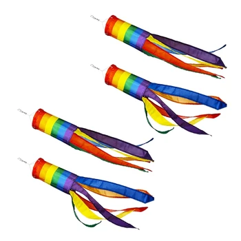 Ветрозащитный цветни декоративни Ветрозащитный чорап от 4 теми за окачване на открито