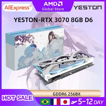 Видео карта YESTON RTX3070 8GB Novo 14Gbps 8+8 Pin 256bit GDDR6 GPU графична Карта NVIDIA Gaming placa de vídeo Пусната В продажба
