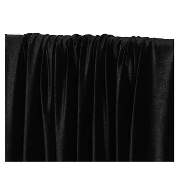 Висококачествена черна удебелена кадифе копринена кърпа, светопоглощающая еластична и не спадающая плат кадифе