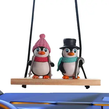 Висулка във формата на аниме-кола, хубава и забавна декорация във формата на качающегося пингвин, креативни и вкусни автомобилни аксесоари и орнаменти