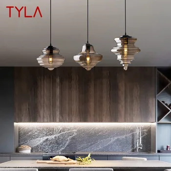 Висящи led осветителни тела TYLA Nordic Промишлен дизайн, Луксозен творчески окачен лампа в стил loft за домашна трапезария, спалня